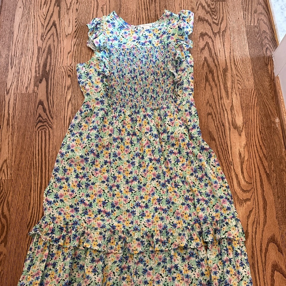 Shoshanna Taos Dress, Spring Green Multi, size 10